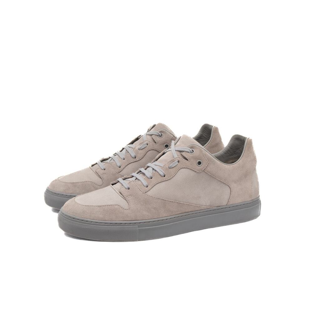 Balenciaga Grey Suede and Textured Panelled Leather Low Top Sneakers 44 US11